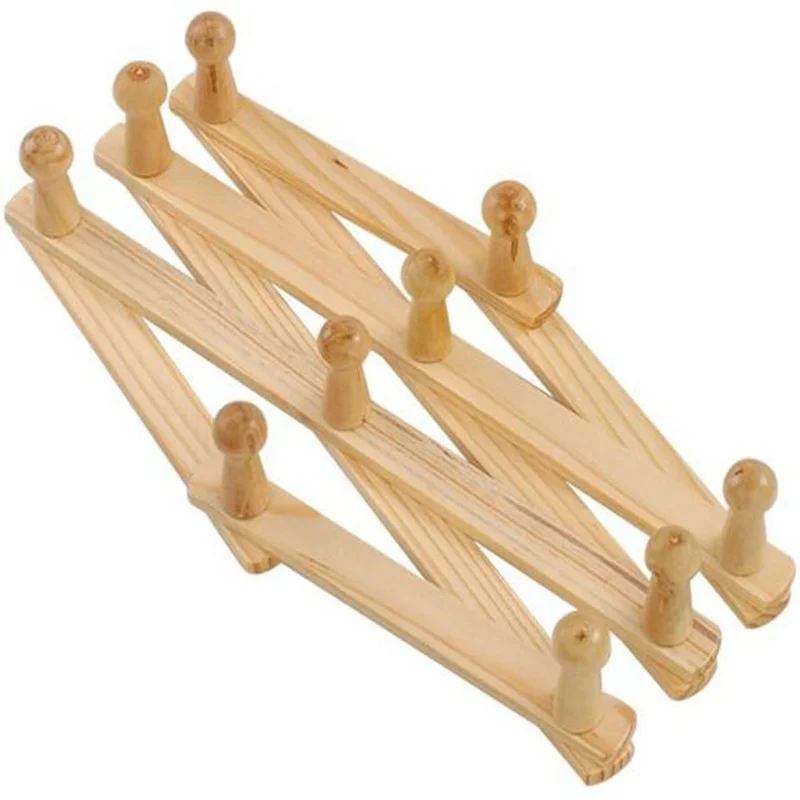 

High quality adjustable Hat Coat Key Hanger Hook After the Door Wall Bath Wood Hanger,home decor,Free shipping.
