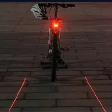 Luz trasera de bicicleta de 7 modos advertencia de seguridad 5 LED2 láser noche bicicleta de montaña luz trasera lámpara LED Luz de bicicleta