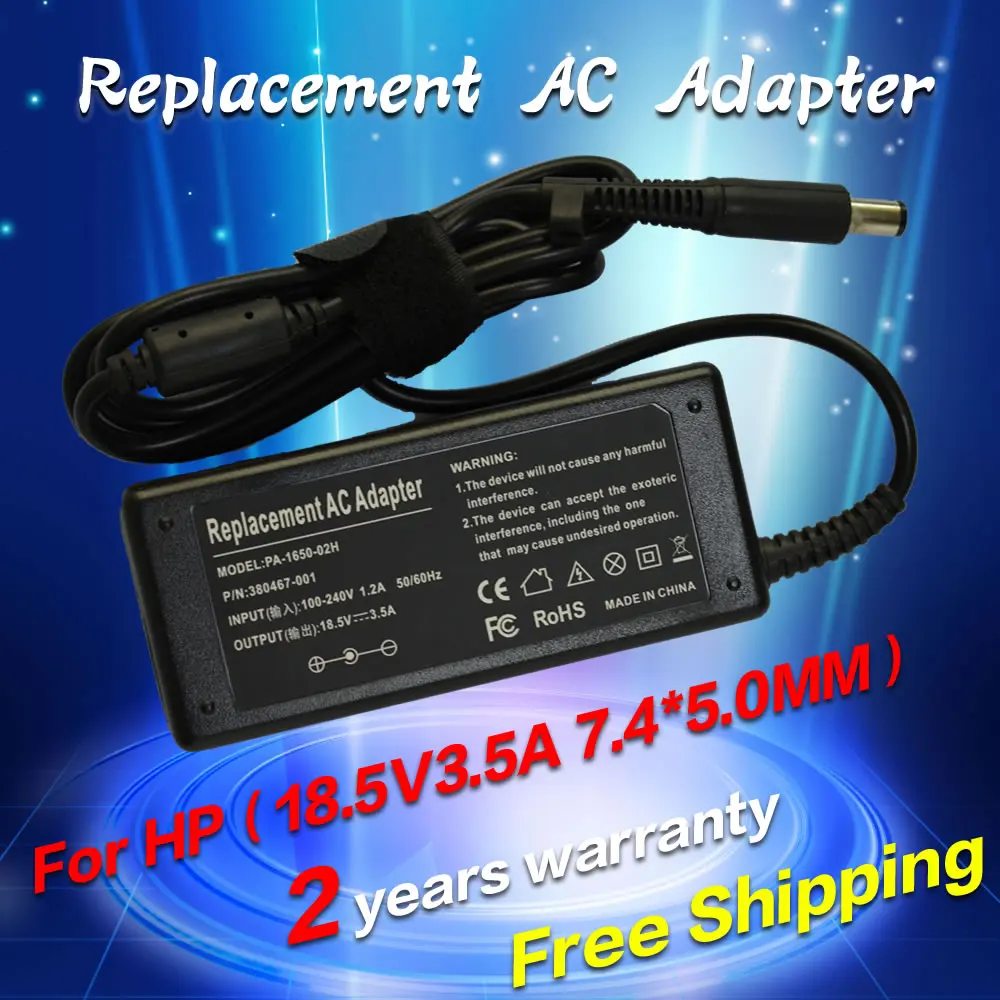 65W 18.5V 3.5A Laptop AC Adapter Power Supply Notebook Charger For HP For Compaq G62 CQ45 CQ40 G6