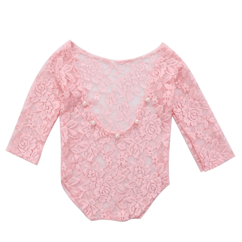 

Vintage Newborn Baby Girl Lace Bodysuit Photography Props Costume Clothes