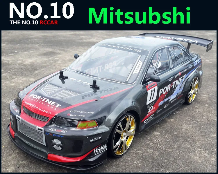 Большой Радиоуправляемый автомобиль 1:10 высокоскоростной гоночный автомобиль для чемпионата Mitsubishi 2,4G 4WD Радиоуправление Спорт дрейф гоночная электронная игрушка