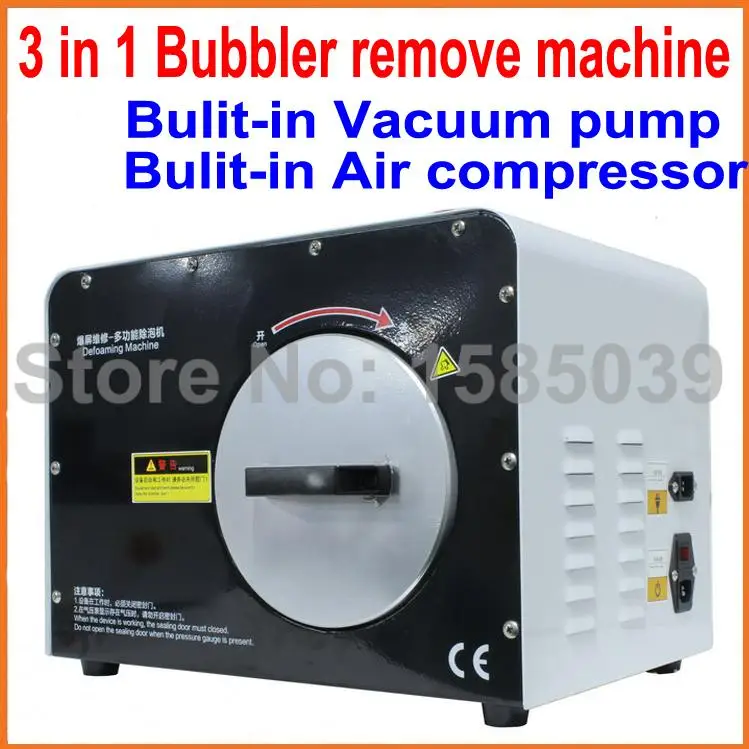2016 NEW 3 in 1 Air Bubble Remover Machine Bulit in air compressor