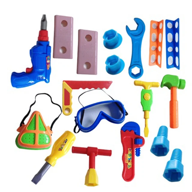 18 pcs/set educational baby plastic toys carpenter tools garden kit toy