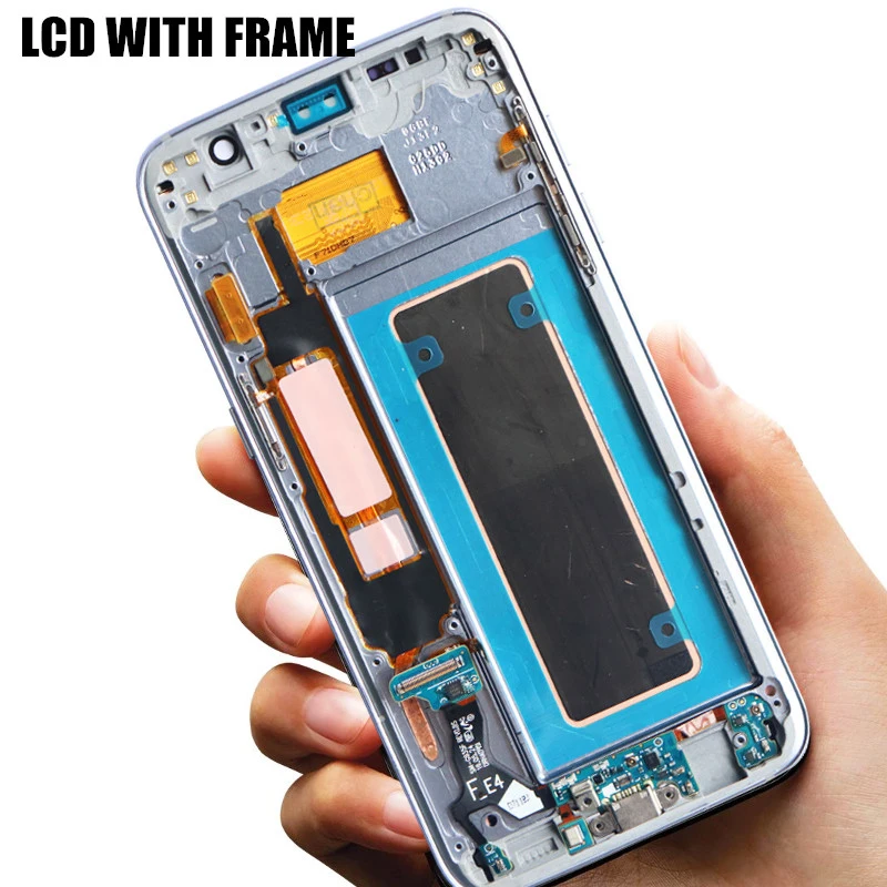Оригинальный 5 ''SUPER AMOLED для samsung Galaxy S7 Edge G935 G935F SM ЖК экран дигитайзер сборка