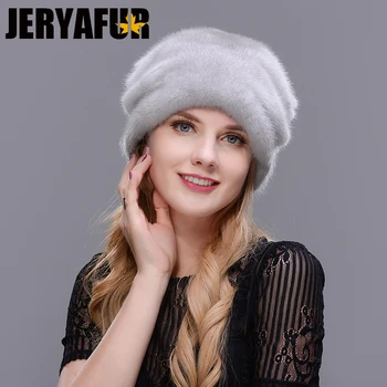 

Women fur hat winter natural one mink board outdoor warm hat high quality fashion hat free to adjust the size