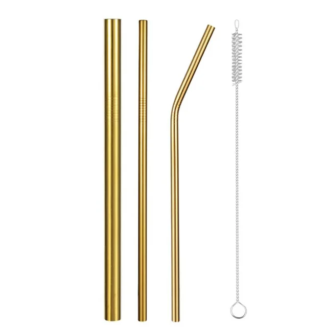 Extra Wide Straw Reusable Stainless Steel Drinking Straw Metal Straw For Smoothies Tapioca Pearls Milk Tea Juice Bar Tools hybrid I