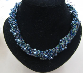 

2017 Sale Necklaces & Pendants Collares Handmade Hematite Cultrued Freshwater Pearl Czech Seed Beaded Necklace For Women Magnet