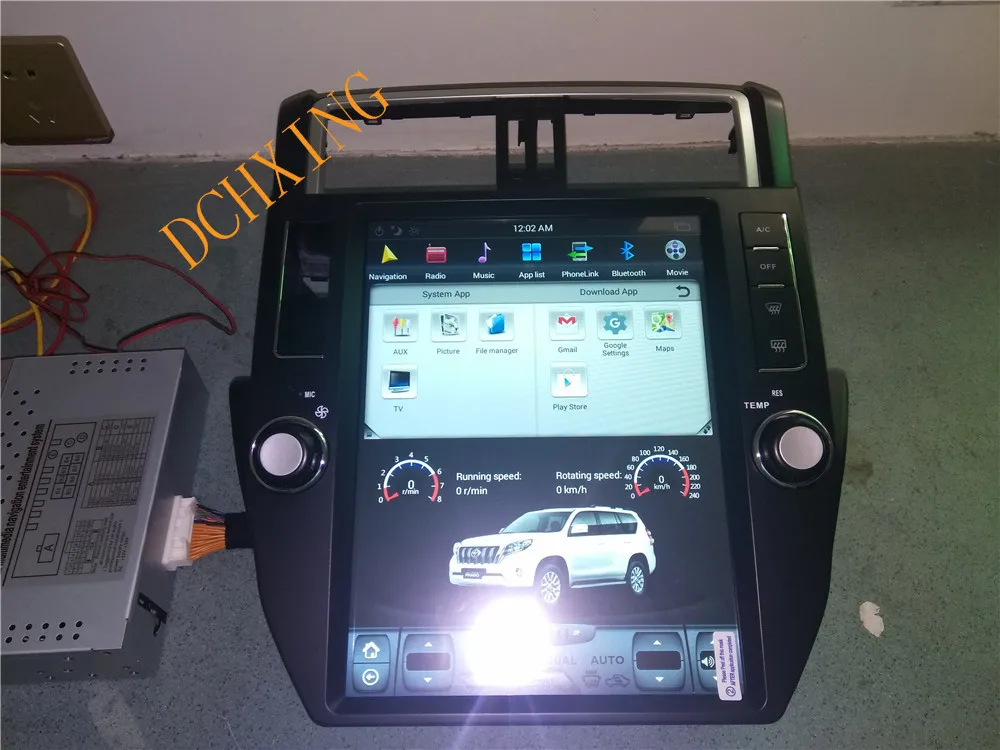 12,1 ''tesla стиль Android 8,1 автомобильный dvd-плеер gps навигация для Toyota Land Cruiser Prado 2010 2011 2012 2013 PX6 CARPLAY