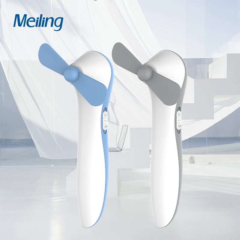 

MeiLing Usb Charging Lithium Battery Plastic Rechargeable Fan 2 Gear Speed Controlled Fan Handheld Portable Mini Fan