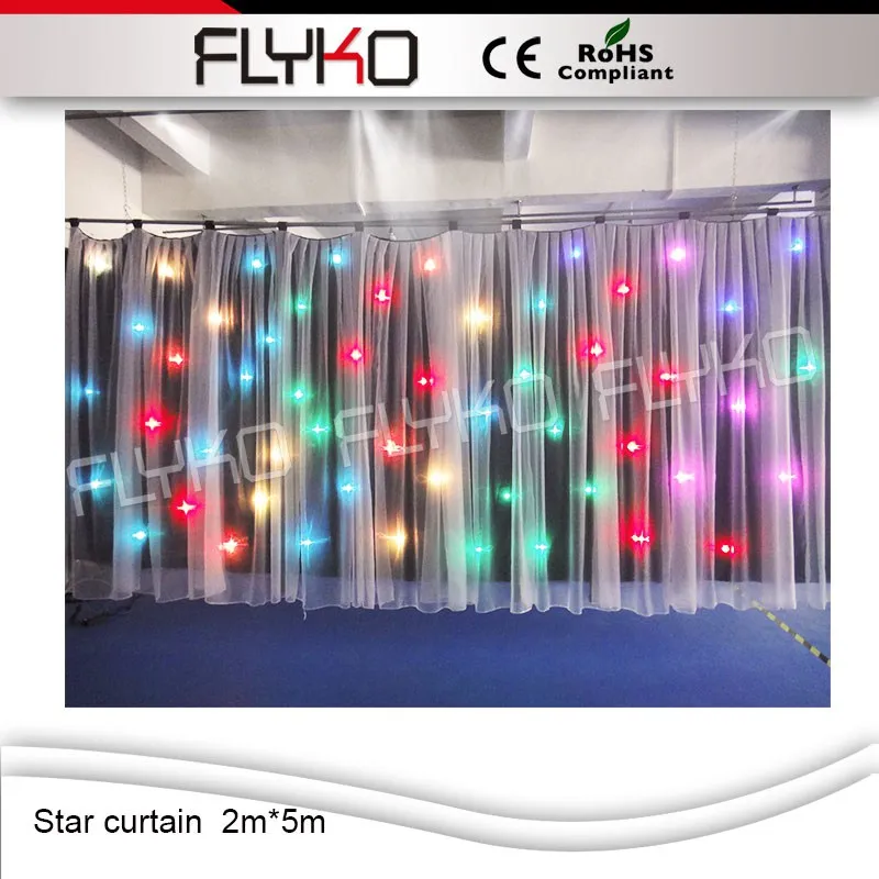 

High Quality 2M*5M Led Star Curtain RGB / RGBW LED Star Cloth LED Backdrops for DJ Stage Wedding Backdrops Light Curtains