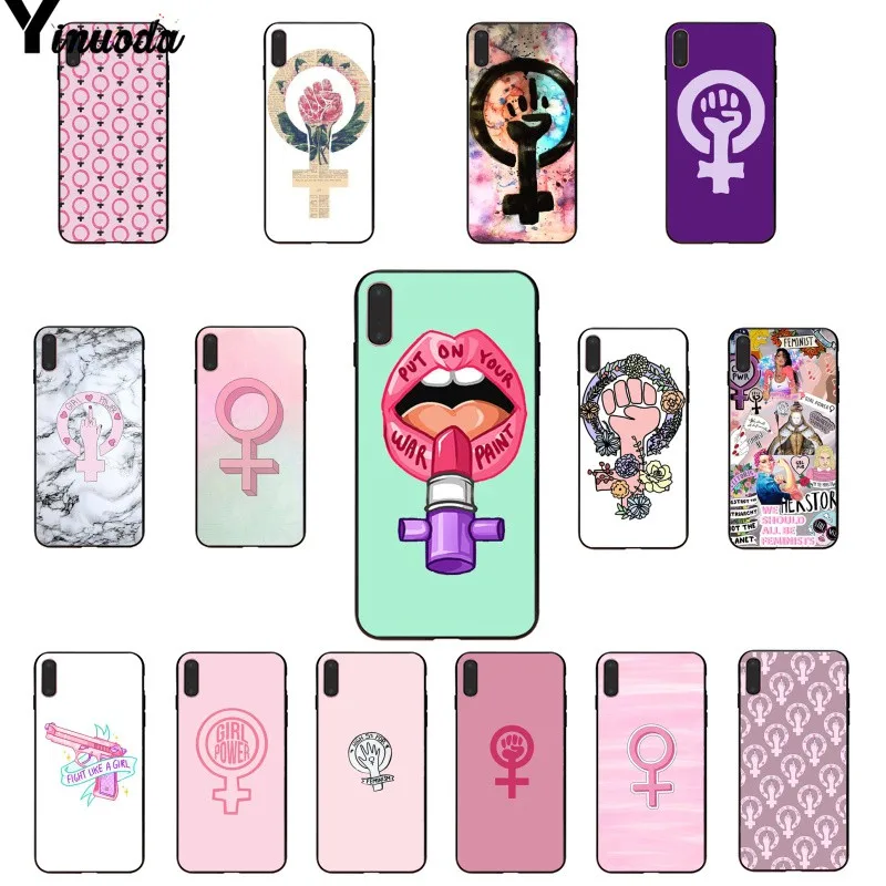 Чехол с логотипом Yinuoda feminist для iPhone 5 5Sx 6 7 7plus 8 8Plus X XS MAX XR | Мобильные телефоны и