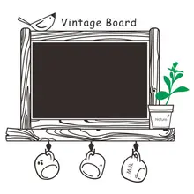 Винтажная Классная доска наклейка детская комната съемная Рисунок Картина постер на стену черные наклейки на доску офисные школьные принадлежности