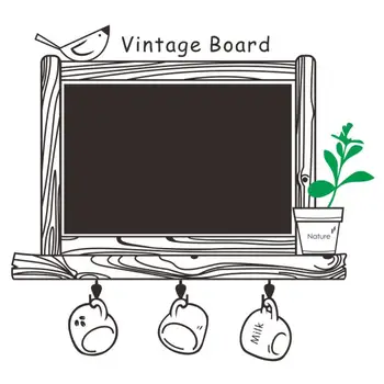 

Vintage Chalkboard Blackboard Sticker Kids Room Removable Drawing Picture Wall Poster Black Board Decals Office School Supplies