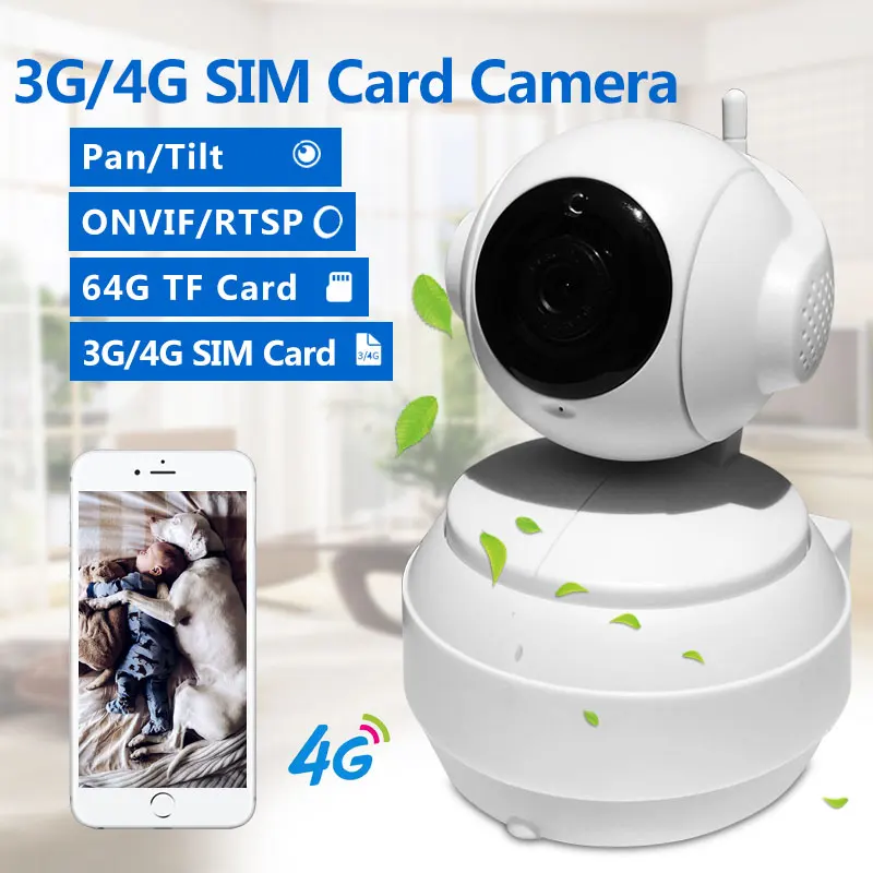 PTZ Wireless3G/4G SIM карта Мобильная IP камера 1080P HD передача видео через 4G FDD LTE Netowrk по