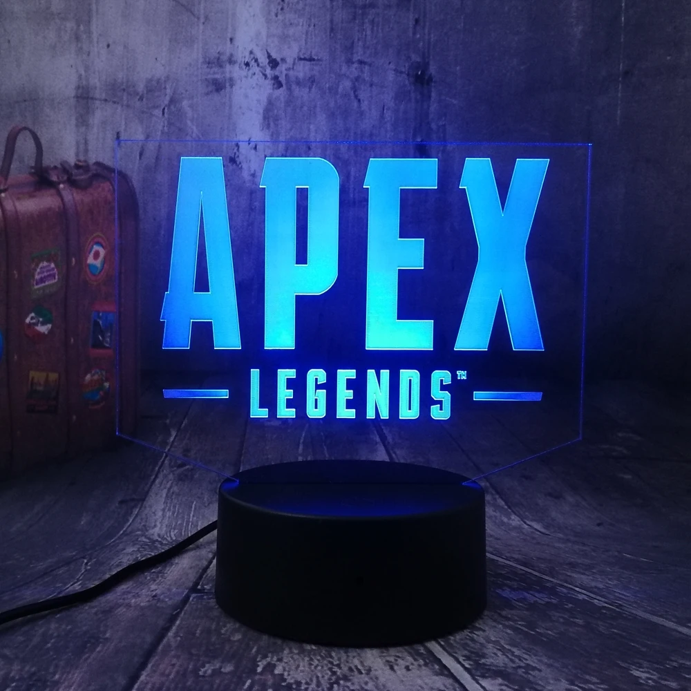 Новинка Apex Legends Battle Royale Game PUBG TPS ночной Светильник 3D светодиодный настольный светильник для мальчиков подростков детская игрушка домашний Декор Рождественский подарок
