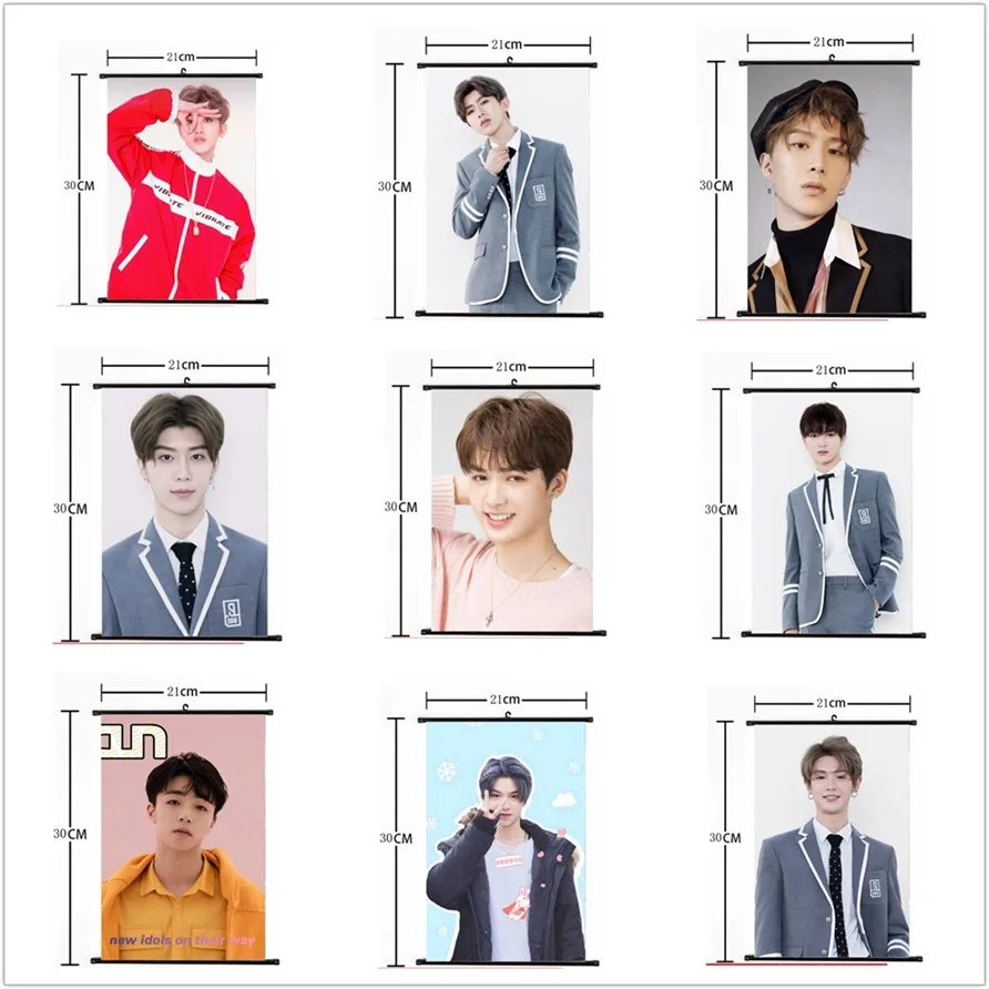 

Nine Percent Fan Chengcheng Chen Linong HD Hanging up Photo Idol Producer Mini Wall Scroll Poster Zhu Zhengting Home Decor