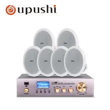 Oupushi MP-120U+ KS805 фоновая музыкальная звуковая система домашняя музыка 120 Вт BT стерео усилитель с 6," динамики в комплекте