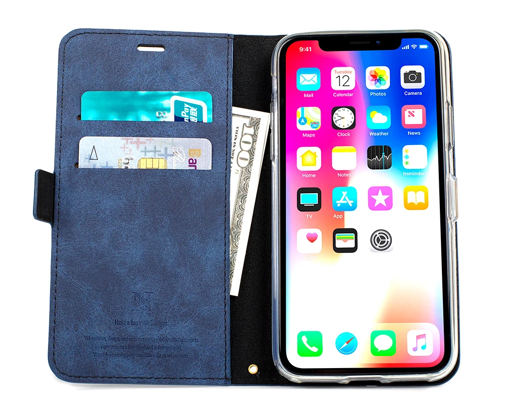 

Top PU Leather Wallet Case For iPhone 6 6S 7 8 Plus Matte Plain Business Phone Bags Magnetic Flip Cover Stand For iPhone 7 Coque