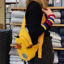 Women Cute Small Chest Bag Cartoon Yellow Duck Canvas Shoulder Messenger Hand Bags Crossbody For Students Girls Kids Handbag Bag Women Cute Small Chest Bag Cartoon Yellow Duck Canvas Shoulder Messenger Hand Bags Crossbody For Students Girls Kids Handbag Bag
