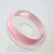 Натуральный розовый глаз Кристалл браслет оптический bling Камень Браслеты 58-62 мм камень девушка женщина мужчины кварцевые ювелирные изделия блестящие