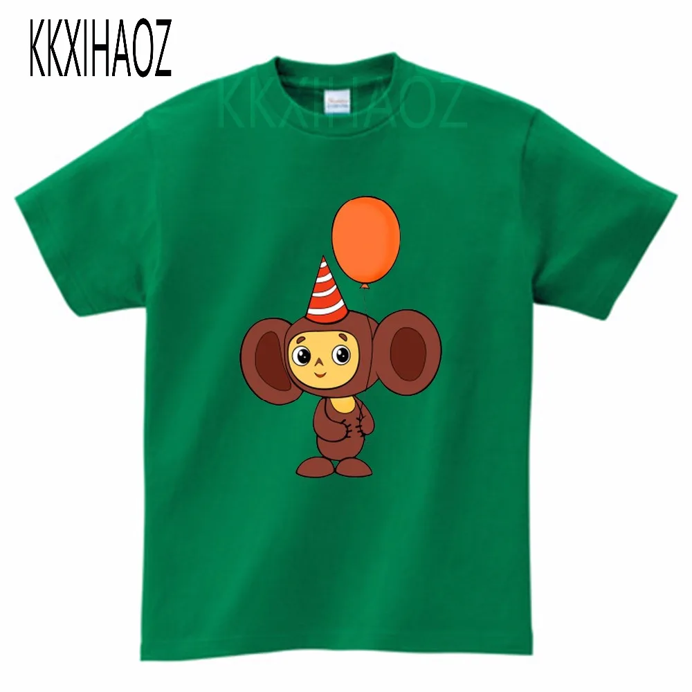 

2019 Russian Children Cartoon Cheburashka Funny T shirt Summer Baby Boys/Girls Chebu Russia Tops T-shirt Kids Clothes MJ4232