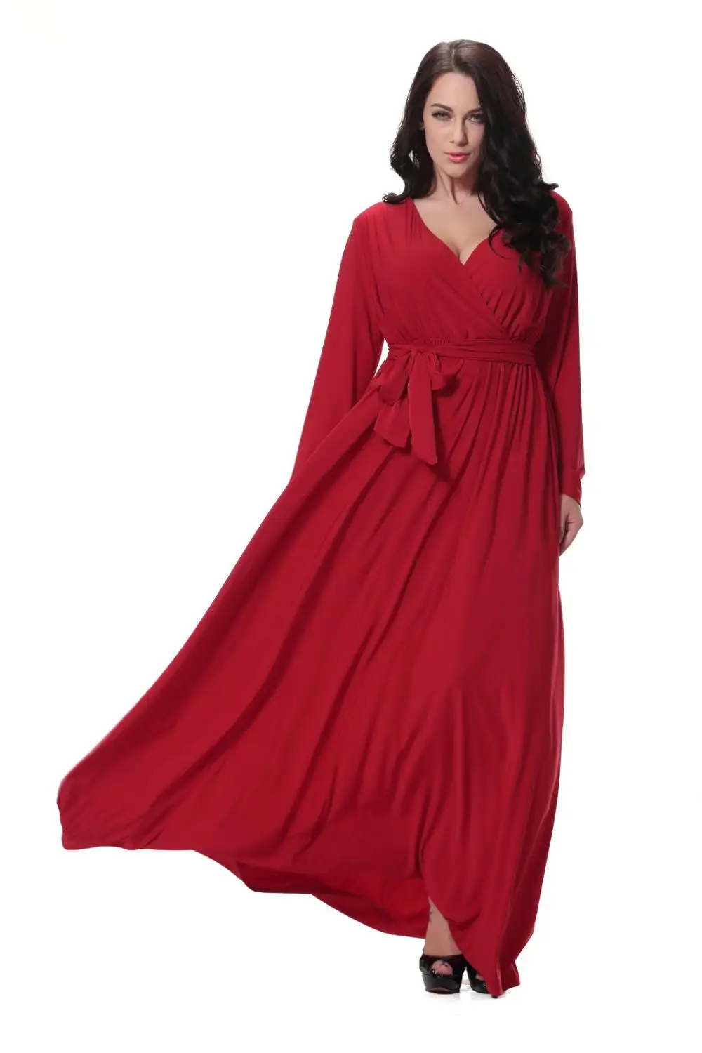Мода Абая, для мусульман длинное платье с длинными рукавами женская одежда burqa плюс размер шифоновое длинное платье 6008
