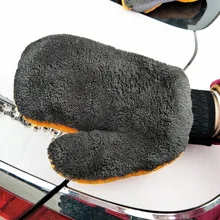 Горячая 1 шт Коралловая флисовая перчатка для мытья машины рукавица короткая шерстяная рукавица щетка для мойки авто ткань X66