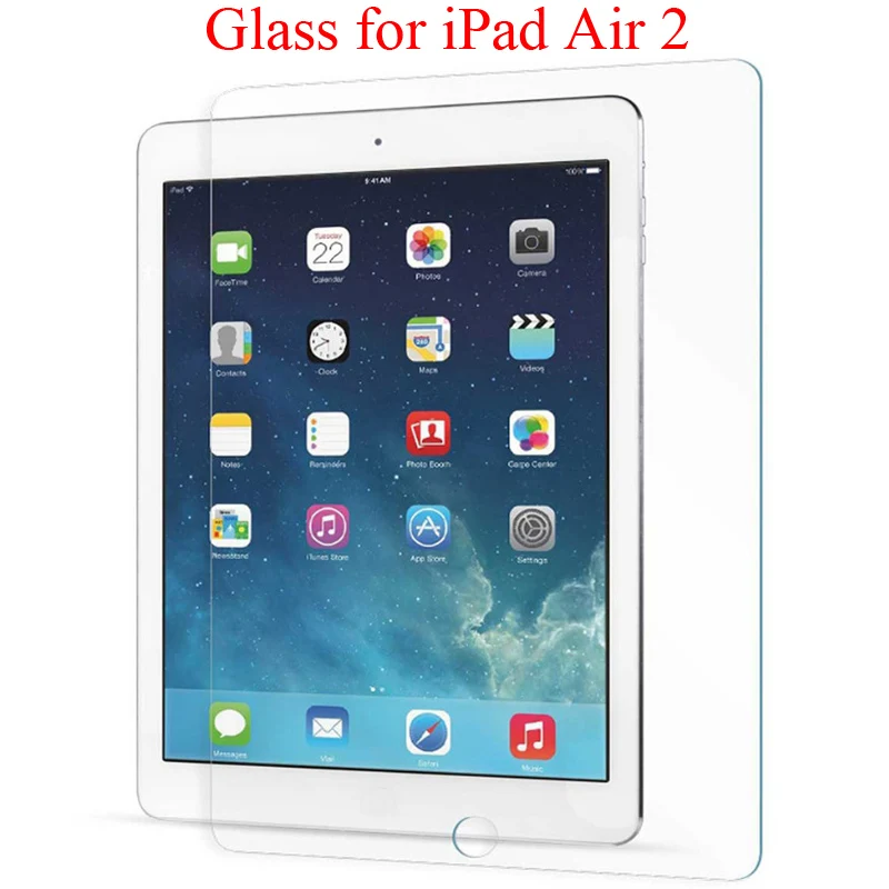 Для iPad Air 2 закаленное Стекло Экран протектор iPadAir2 Air2 Экран пленка A1566 A1567 Экран гвардии защитная крышка