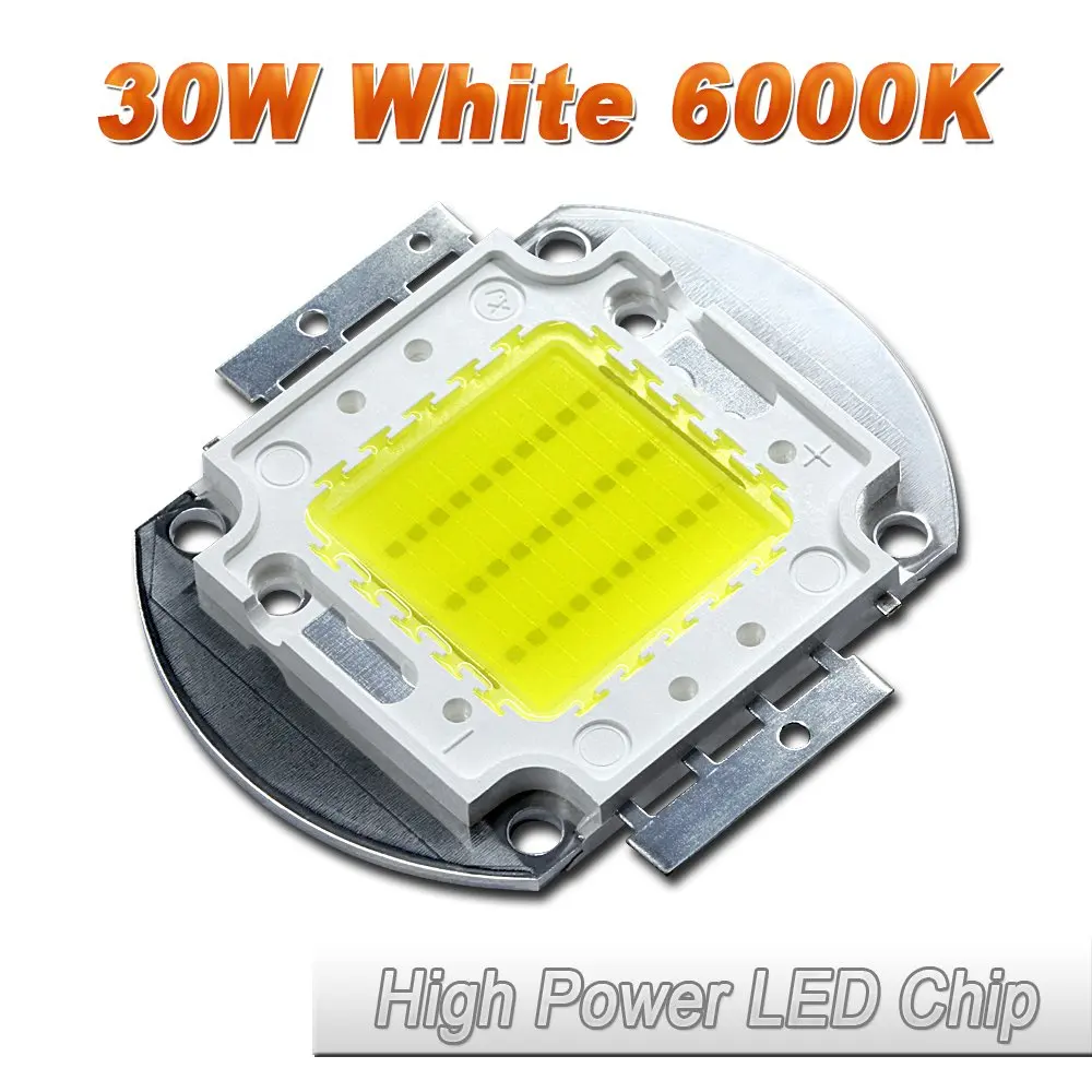 

High Power LED Chip 30W Pure White Light 6000K-6500K Bulbs 30 Watt Beads DIY Spotlights Floodlight COB Integration Lamp ST443