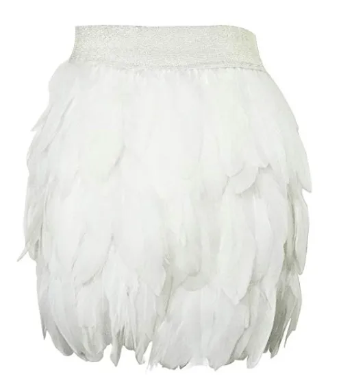 Для женщин для маленьких девочек, пальто с мехом в стиле «Хеллоуин» шаль юбка Лебедь перо юбка полностью перо юбка комплект вечерние события оперение юбка с перьями