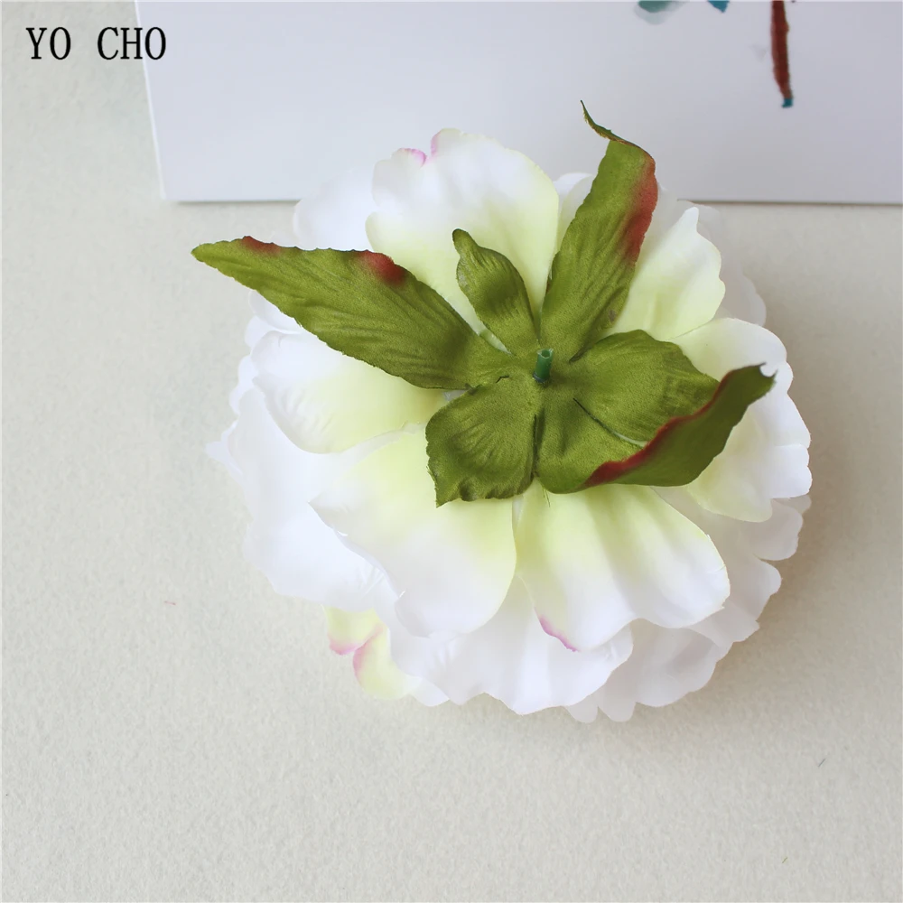 Искусственные пионы YO CHO 2 шт. искусственные цветы на головке белые розовые синие