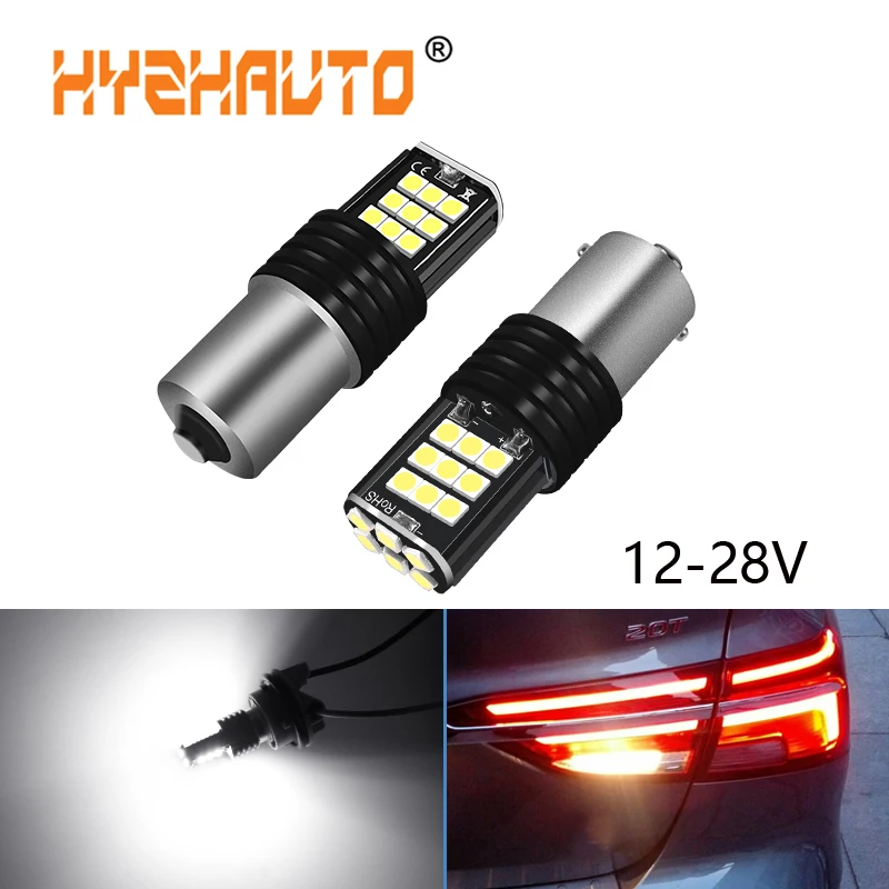 

2Pcs Super Bright 1156 BA15S P21W LED Car Lights 1200LM 3030 24 SMD Vehicel LED Reverse Lights Back-up lamp White 6000K 12V 24V