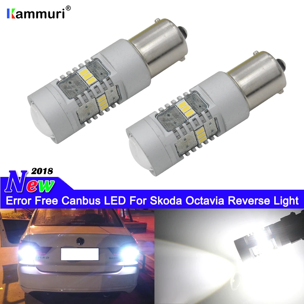 

P21W LED White Canbus BA15S Car LED Bulb For Skoda Octavia 1 2 3 MK1 MK2 MK3 A4 A5 A7 FL 5E LED Reverse Lights lamp (1996-2019)
