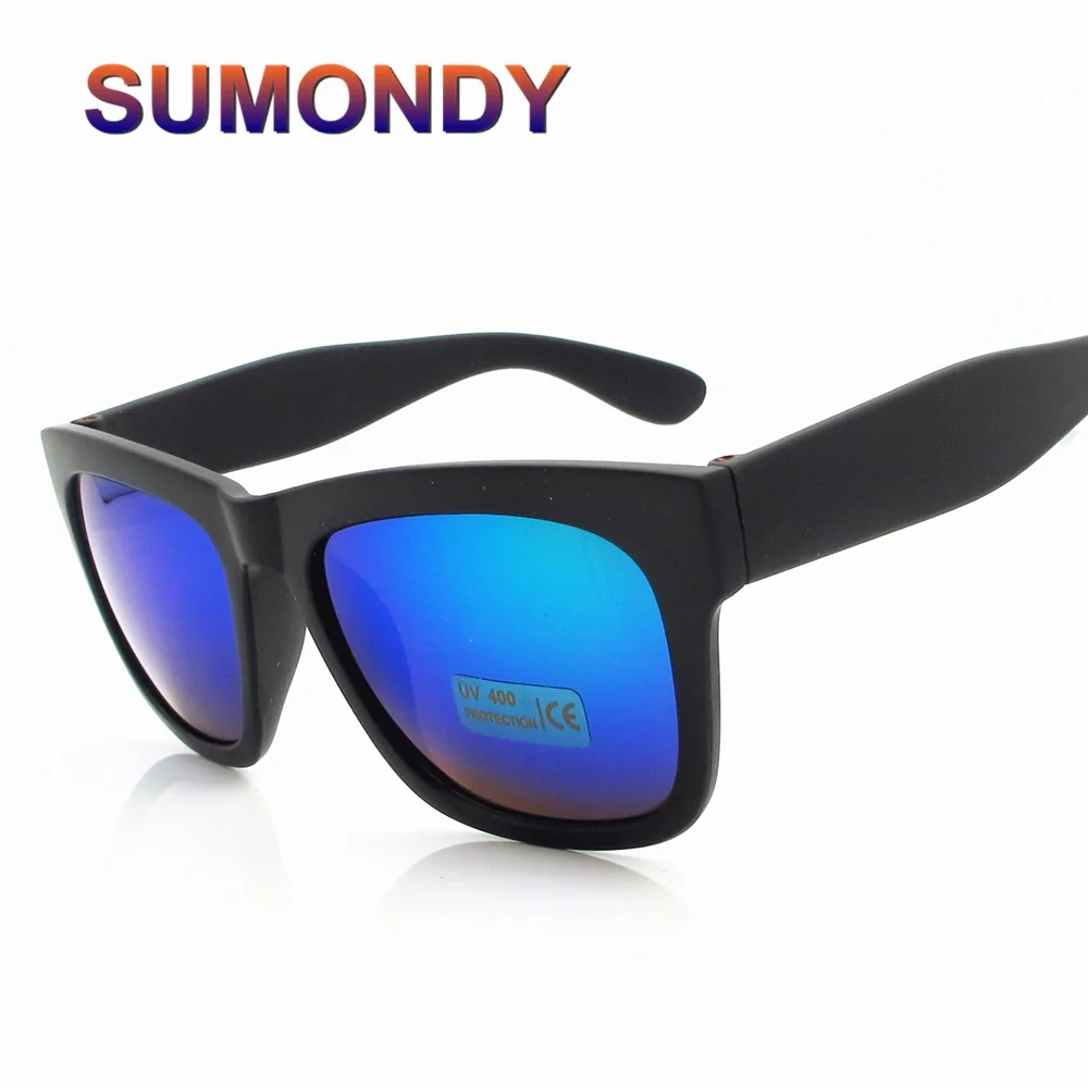 

SUMONDY Fashion Brand Guy's Sunglasses Men Women Classic Design All-Fit Mirror Sun Glass Square Frame Goggle Gafas De Sol SU33