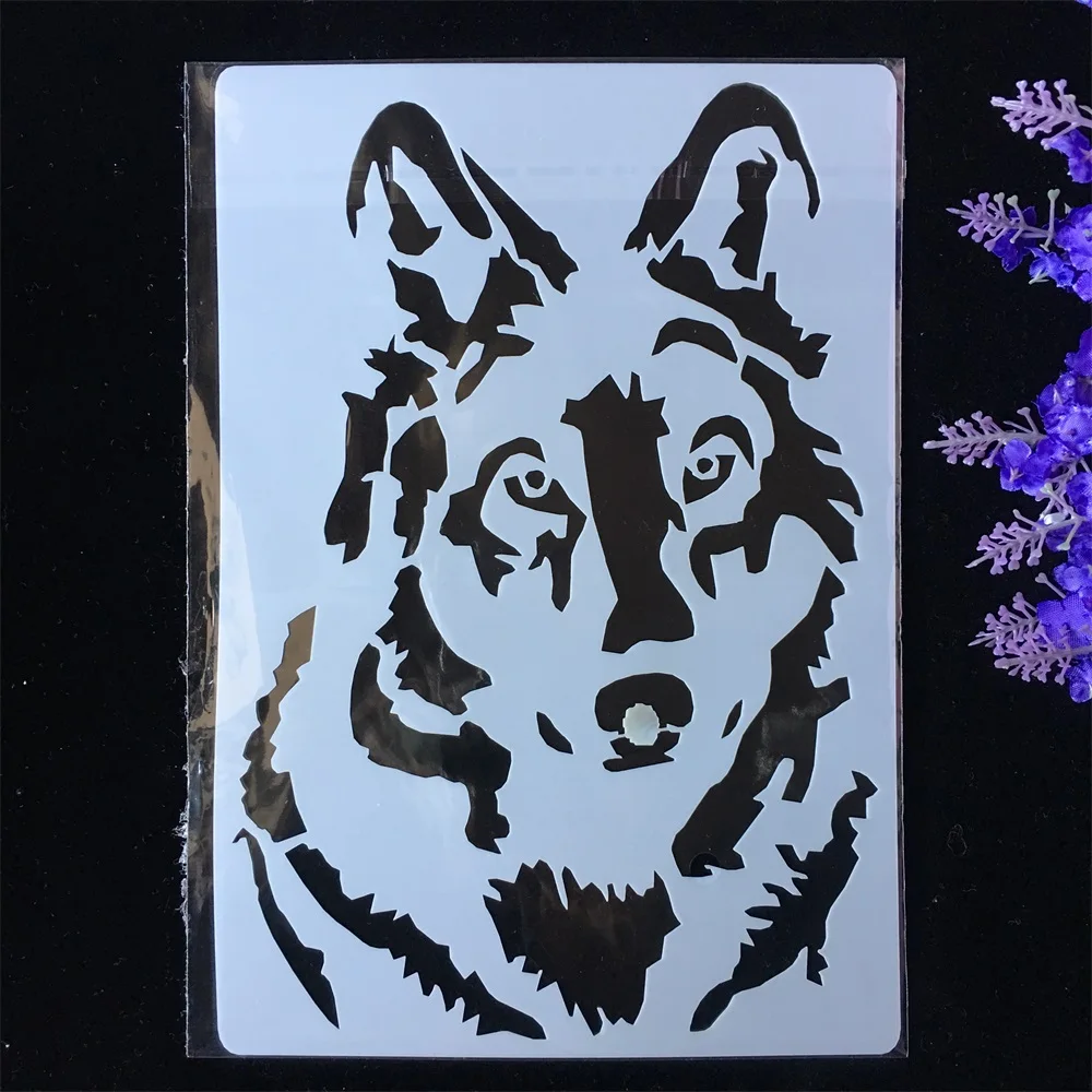 

New Wolf DIY Layering Stencils Painting Scrapbook Coloring Embossing Album Decorative Paper Card Template