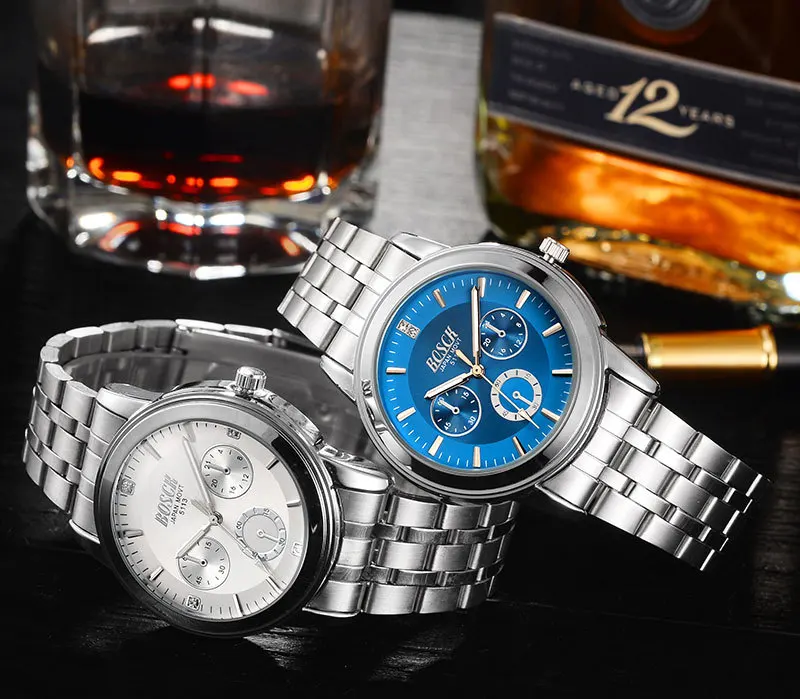 

Mens Watches Top Brand Luxury 2018 Stainless Steel Mesh Strap Quartz Watch