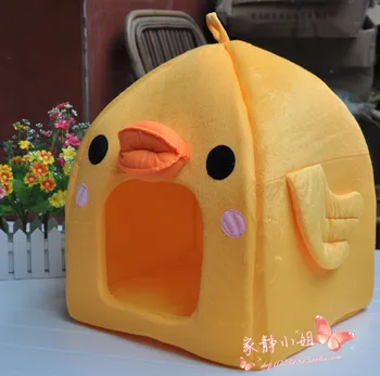

Cute Cartoon Bear cat dog pet Cave bed house Soft Fleece Warm Winter small dog puppy Tent Bed kennel Dog mat cushion nest