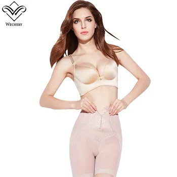 

Wechery Sexy Mesh Slimming Pants High Waist Tummy Control Panties Steel Bone Butt Lifter Wasit Trainer Body Shapers Lace up