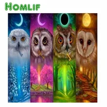 5d diy на заказ алмазная живопись набор для картин из алмазов eigen foto четыре сезона Совы полный квадратный стежок Алмазная вышивка мозаика