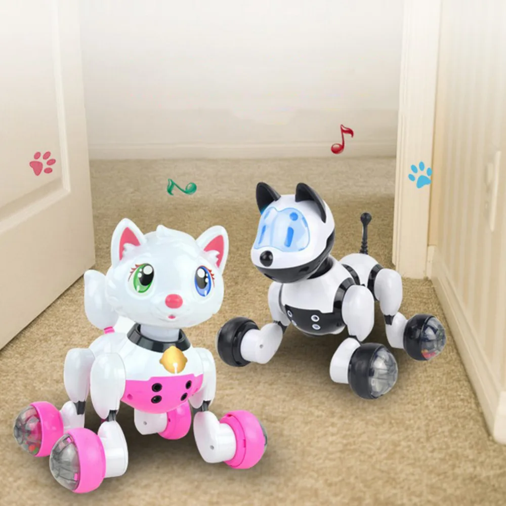

New Voice Control Dog Cat Simulation Electronic Robot Smart Interactive Dance Sing Toys Kid Gift Simulation Dog Multi-Function