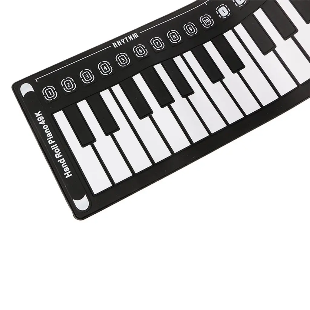 Горячая-многофункциональный портативный 49 клавиш гибкое Силиконовое рулонное пианино Складная электронная клавиатура для детей