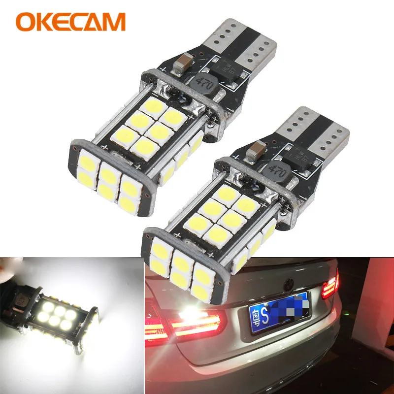 

2pcs 1200Lm W16W T15 LED Bulbs Canbus OBC Car Backup Tail Light Reverse Lamp For BMW 5 Series E61 E60 F10 F11 F07 Mini Cooper