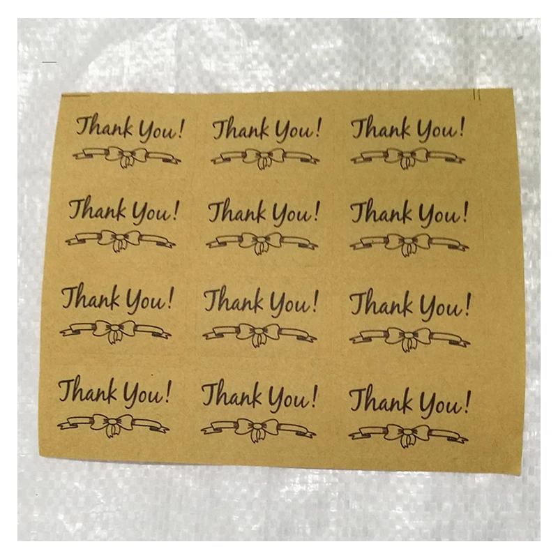 120Pcs Thank You sticker Label Sealing Tag Kraft Sticker DIY Work Gift Baking Sealing Thank You Square sticker Label 120Pcs Thank You sticker Label Sealing Tag Kraft Sticker DIY Work Gift Baking Sealing Thank You Square sticker Label