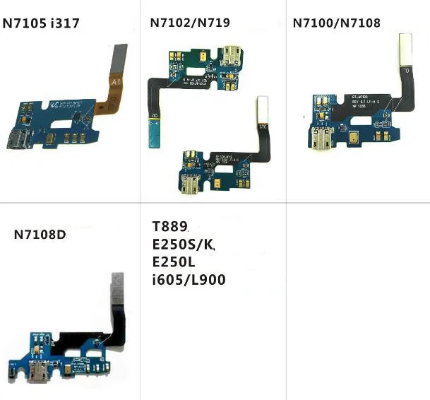 USB порт зарядки разъем док-станции Плата для зарядки гибкий кабель для samsung Note 2 N7105 i317 N7102 N719 N7100 T889 E250S i605