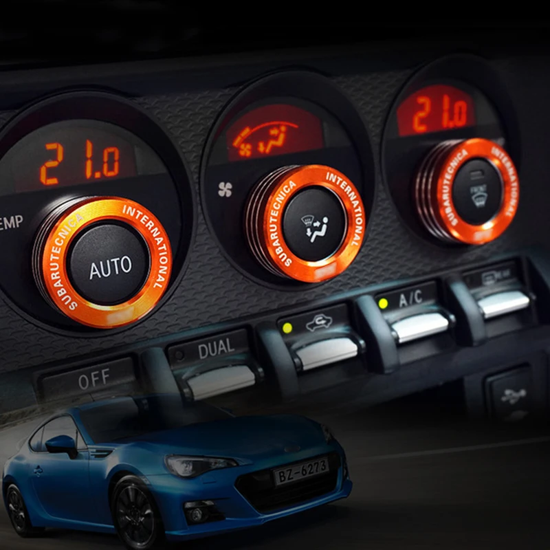 SRXTZM автомобильный Кондиционер переключатель ручки с кольцами для Subaru BRZ Toyota 86