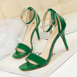 BIGTREE/Летние босоножки, женская обувь на высоком каблуке, sandalias de verano para mujer, пикантные туфли на шпильке, с пряжкой, sapatos