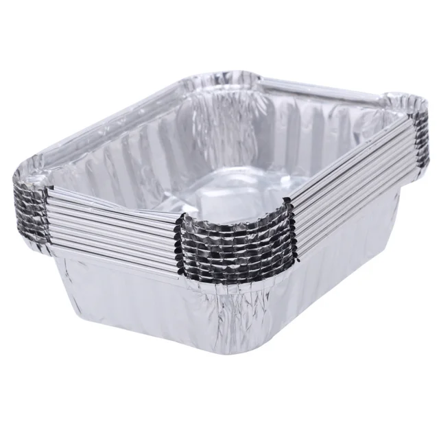 10pcs 220ml food storage containers small boxes aluminium foil pans microwavable cup takeaway food box disposable - Small Storage Containers 10pcs 220ml food storage containers small boxes aluminium foil pans microwavable cup takeaway food box disposable - Small Storage Containers