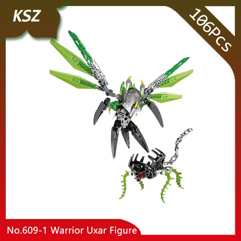 

KSZ 609-1 106Pcs BIONICLE Series Warrior Uxar Action Figure Model Building Blocks Set Bricks Compatible with Legoings 71300