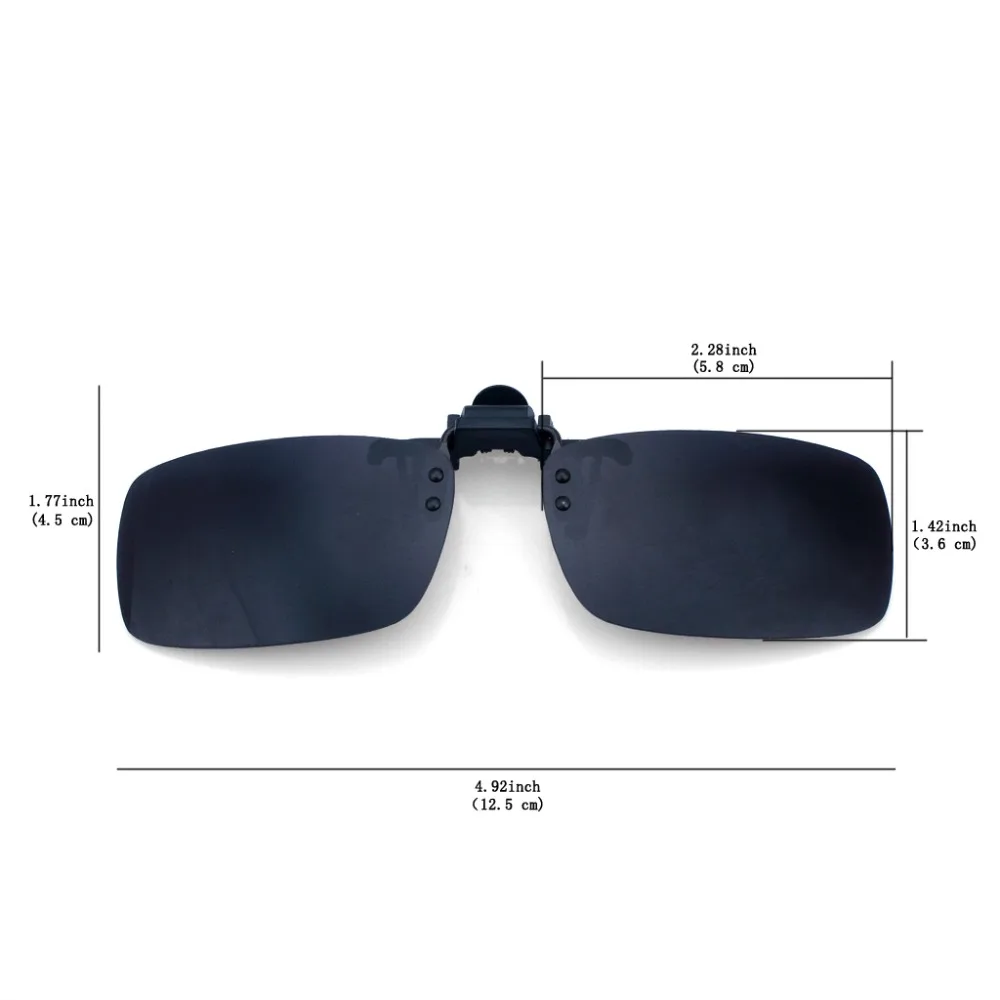 2 X Polarized Night Vision Clip On Flip Up Driving Lens Glasses Sunglasses Driving  (7)