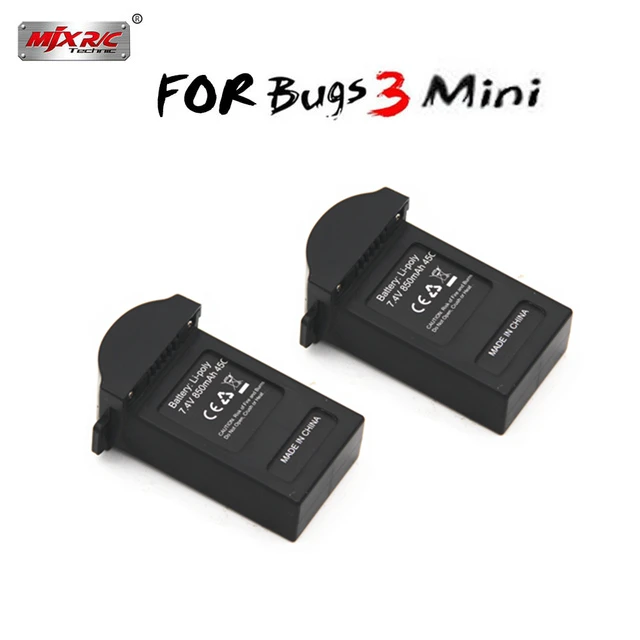 

2PCS 7.4V 850mAh Lithium Battery for MJX B3 Mini Bugs 3Mini EX2mini Brushless Quadcopter Spare Parts Lithium Battery